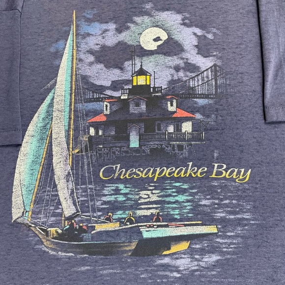 Vintage Chesapeake Bay tourist Graphic short sleeve tee shirt - Picture 4 of 13